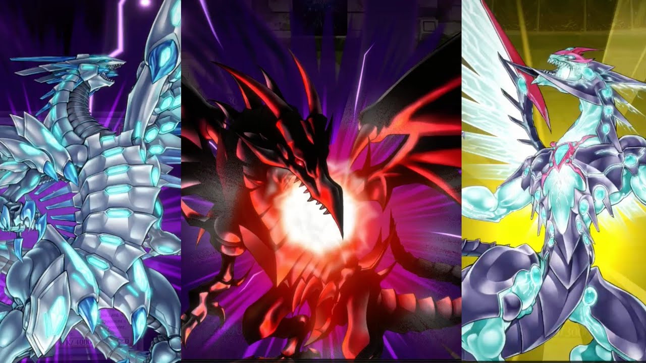 Yu-Gi-Oh! Master Duel Blue-Eyes White Dragon, Red-Eyes Black Dragon & Galaxy-Eyes Photon Dragon Trio