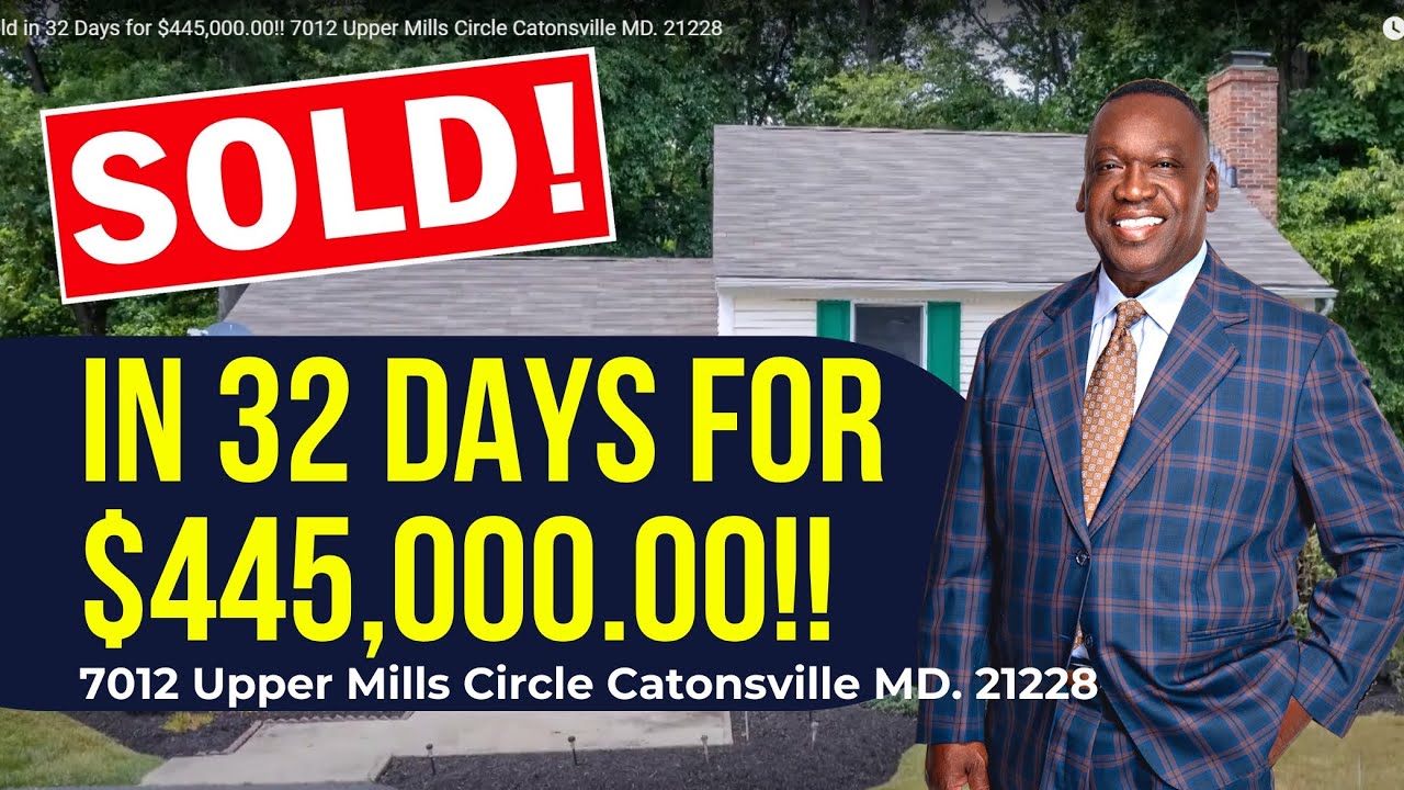 Sold in 32 Days for $445,000.00!! 7012 Upper Mills Circle Catonsville MD. 21228