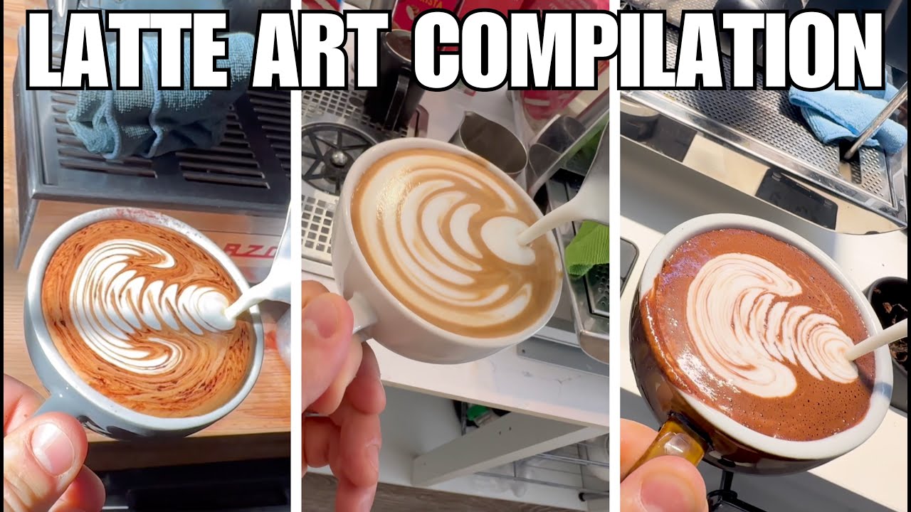 POV- Pouring non stop latte art *OVER 100 PATTERNS*