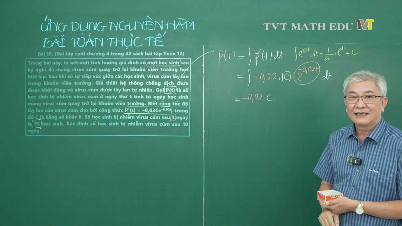 ỨNG DỤNG NGUY&Ecirc;N H&Agrave;M TRONG B&Agrave;I TO&Aacute;N THỰC TẾ - Thầy Trần Văn To&agrave;n