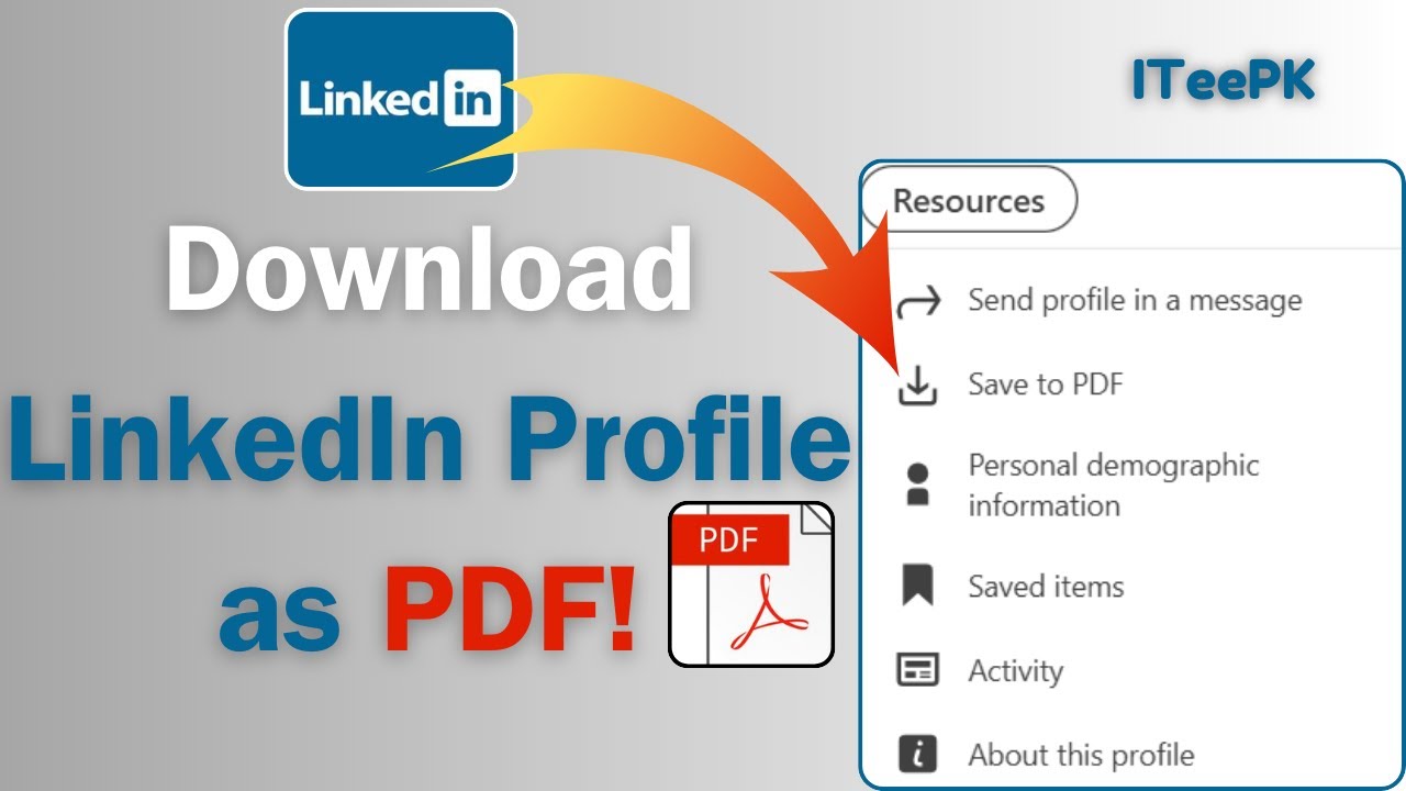How to Download LinkedIn Profile as PDF | Easy Step-by-Step Guide