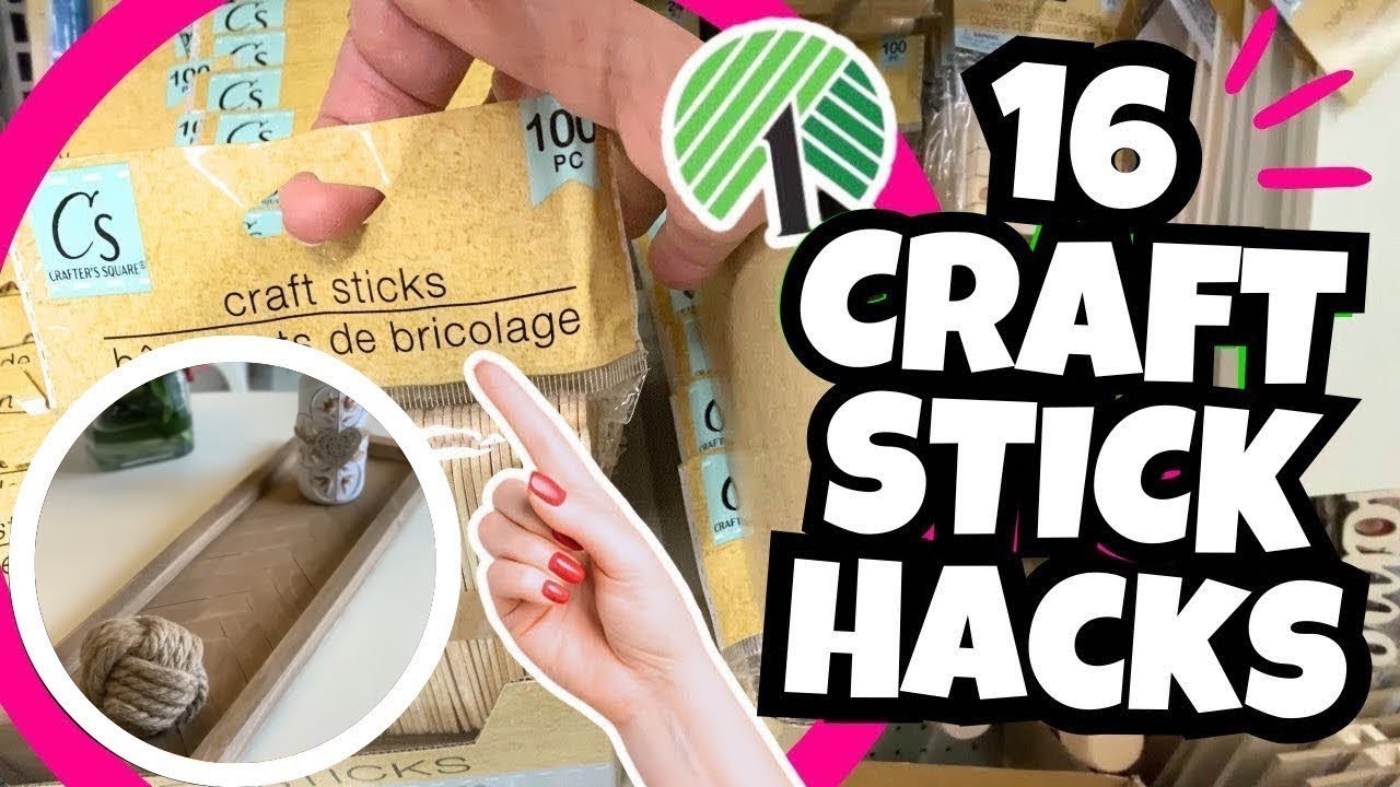 16 Craft Stick DIYS | Dollar Tree DIYS | Popsicle Stick Crafts