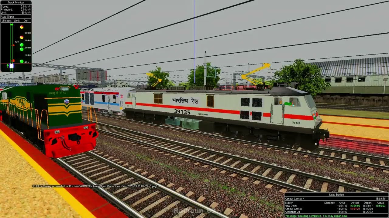 12302/New Delhi - Howrah Rajdhani Express || Part 2 - Kanpur Ctrl to Allahabad || #msts #openrails