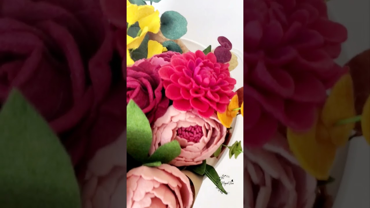 Handmade felt flowers, I will soon post tutorial, please subscribe.