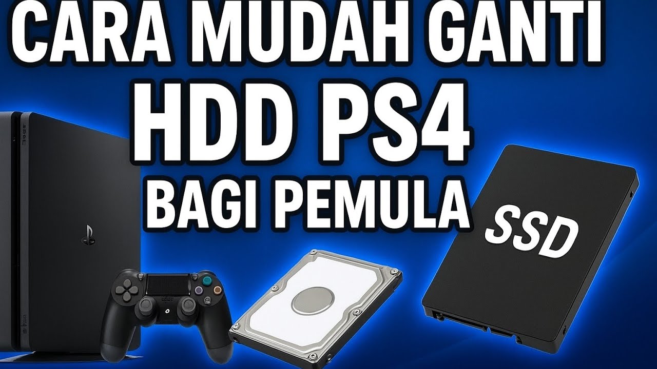 Cara ganti HDD dan install ulang PS4 slim|HDD ganti dengan SSD