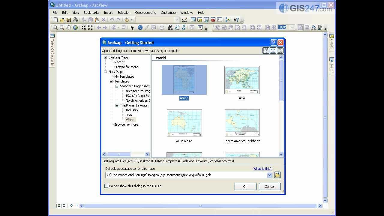 02. What's New in ArcGIS 10.0 - The Getting Started Dialog