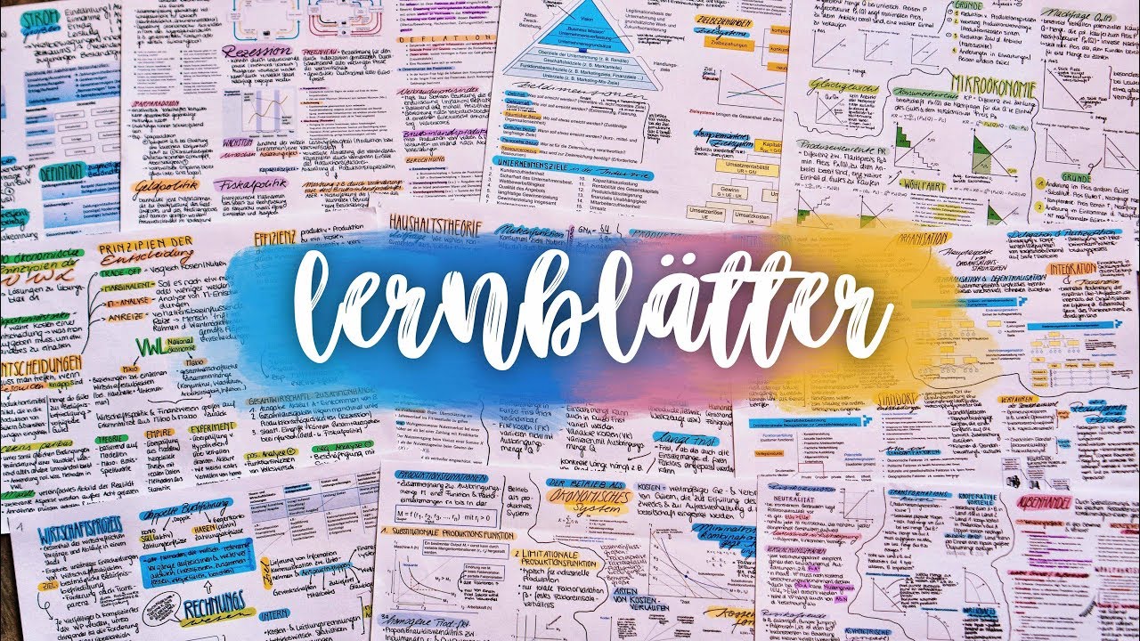 LERNBLATT KOLLEKTION - für's KOMPLETTE 1. Semester! // JustSayEleanor