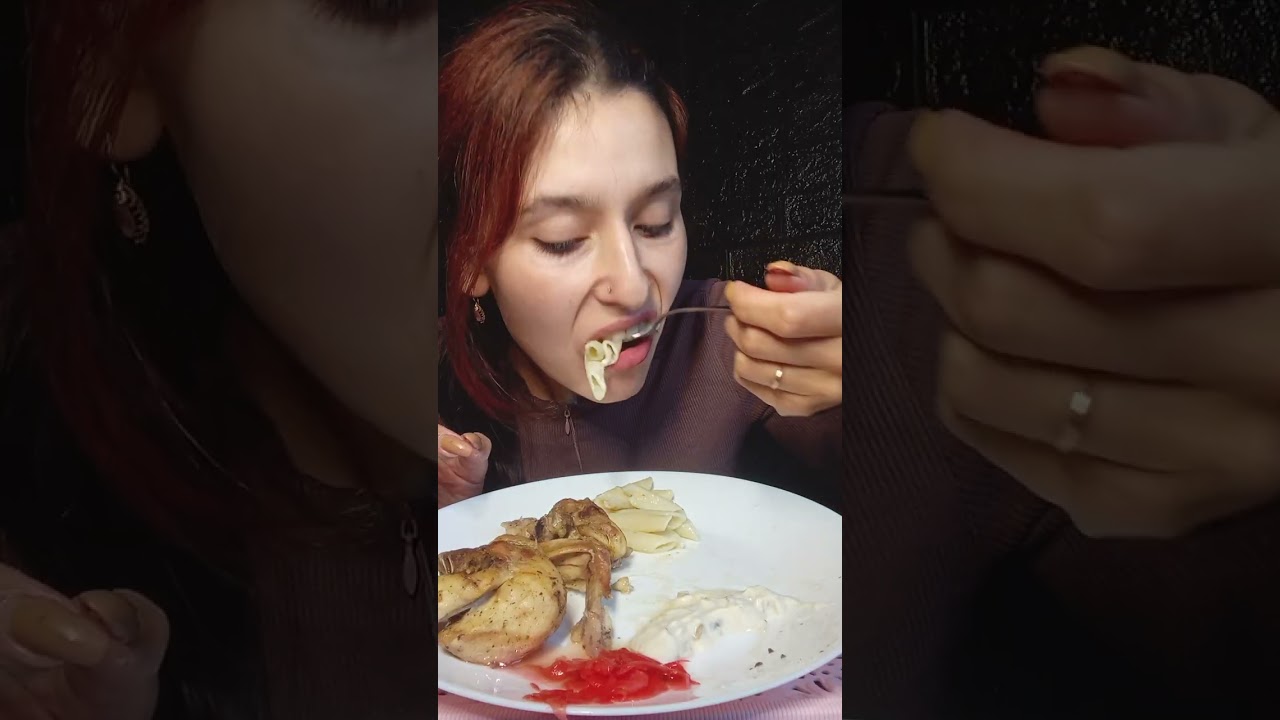 МУКБАНГ📍МАКАРОНИ 📍МЯСО 📍СОУС 