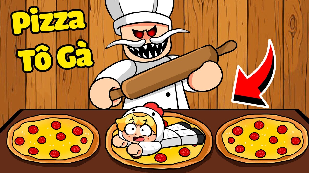 Tô Gà Thử Thách Thoát Khỏi Quán PIzza Kinh Dị Trong Roblox