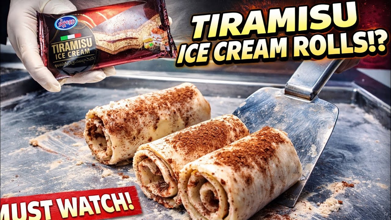 Tiramisu Ice Cream Rolls! 😱 The Most Satisfying Dessert Ever!
