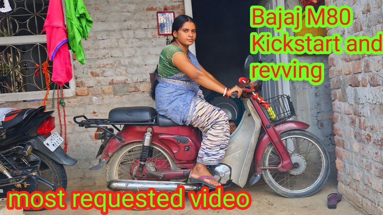 BAJAJ M80 KICKSTART AND REVVING #BIKERIDDING #BIKERIDING 