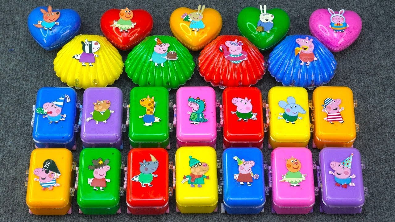 Peppa Pig Slime Adventure! Satisfying Clay with Peppa Pig, George, Mummy Pig, Daddy Pig  & Friends 💫