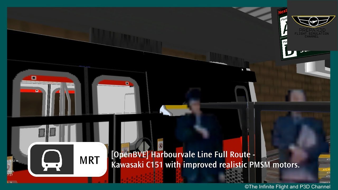 [OpenBVE] Harbourvale Line Full Route - SMRT Kawasaki C151 with improved realistic PMSM motors