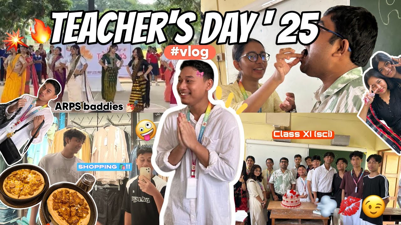 Teacher's day at my school🍰 🎒|| ARPS Agartala||Dance, food, enjoyment 😻| #aestheticvlog #teachersday