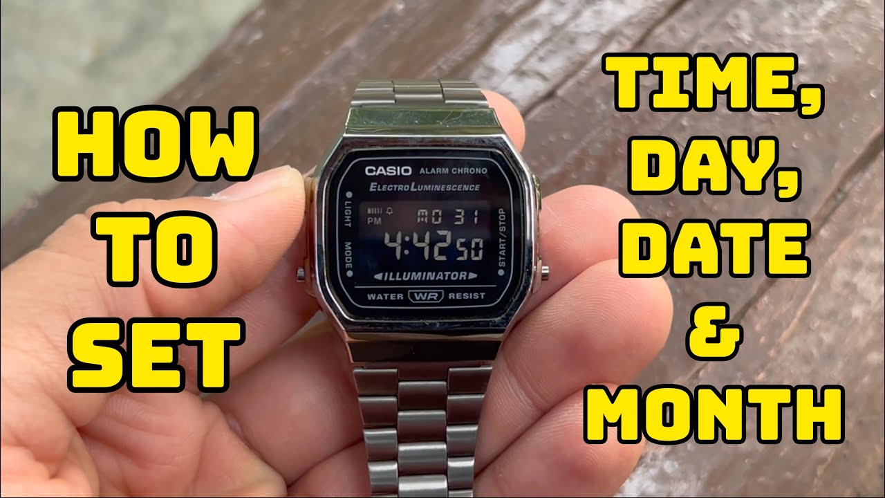 How to set Time, Date, Day, Month in Casio Vintage Series Watches