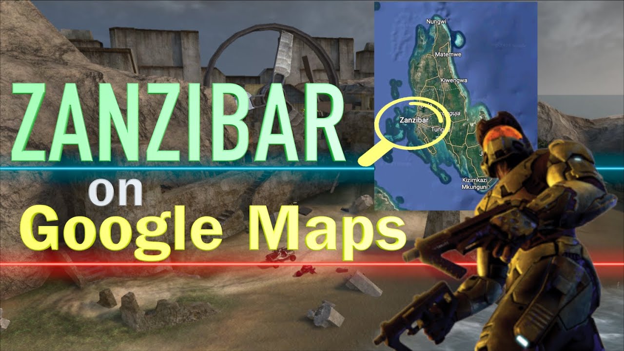 Finding Inspiration for the Halo 2 Map Zanzibar on Google Maps