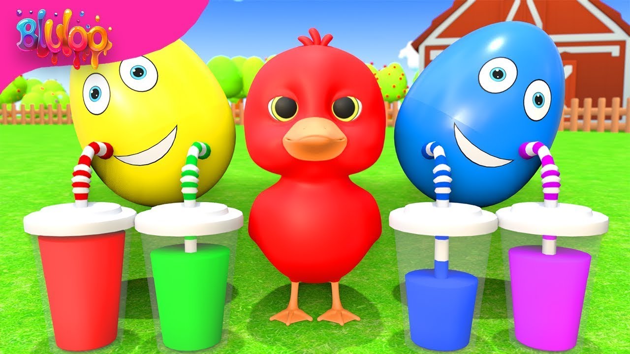 Learn colors with Surprise Eggs Kids Song and Five Little Ducks | BluLoo Nursery Rhymes & Kids Songs