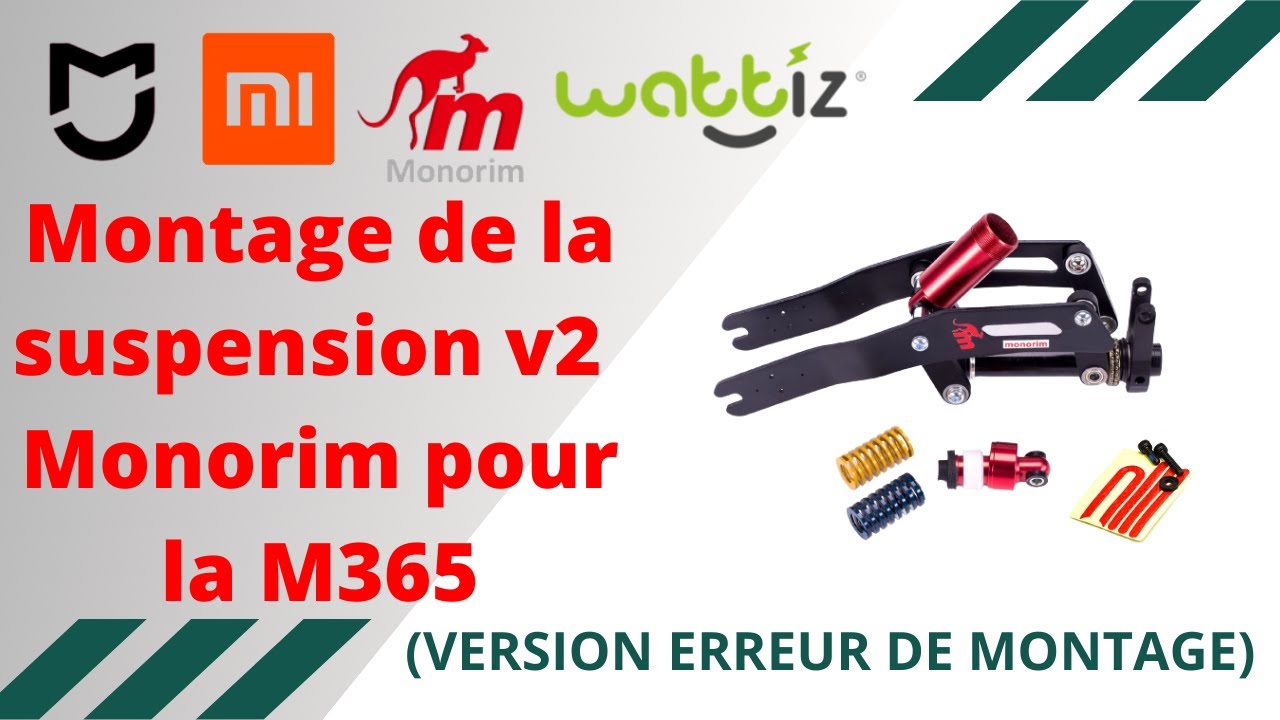 Comment monter une suspension Monorim sur une Xiaomi M365 (vidéo avec erreur de montage mécanique)