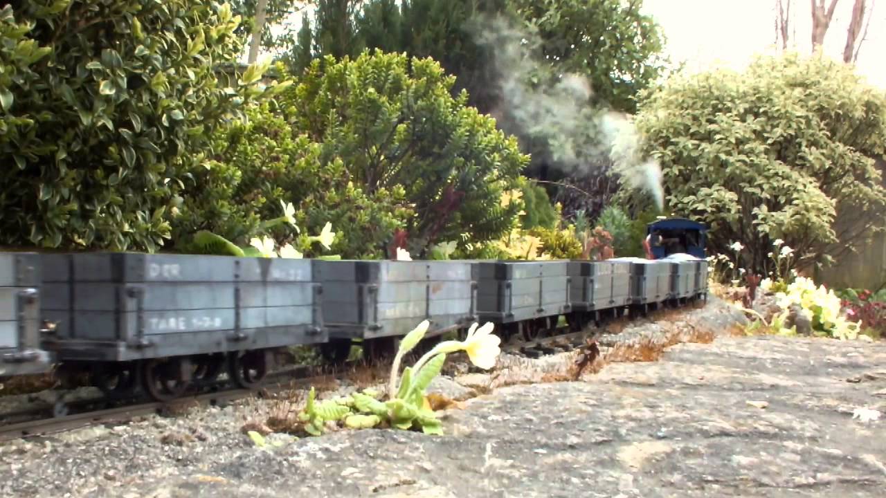 Live steam and Spring flowers on a Dorset garden railway