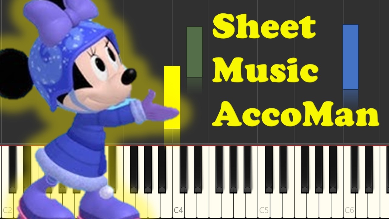 🎵 Mickey Mouse Clubhouse – It’s Fun to Skate | Piano Sheet Music 🎵