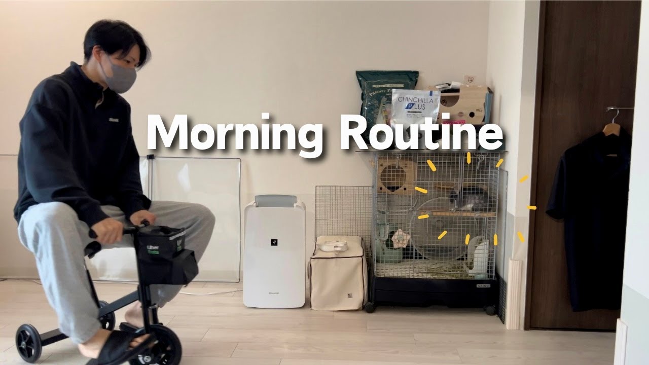 【チンチラ】モーニングルーティン【お世話】