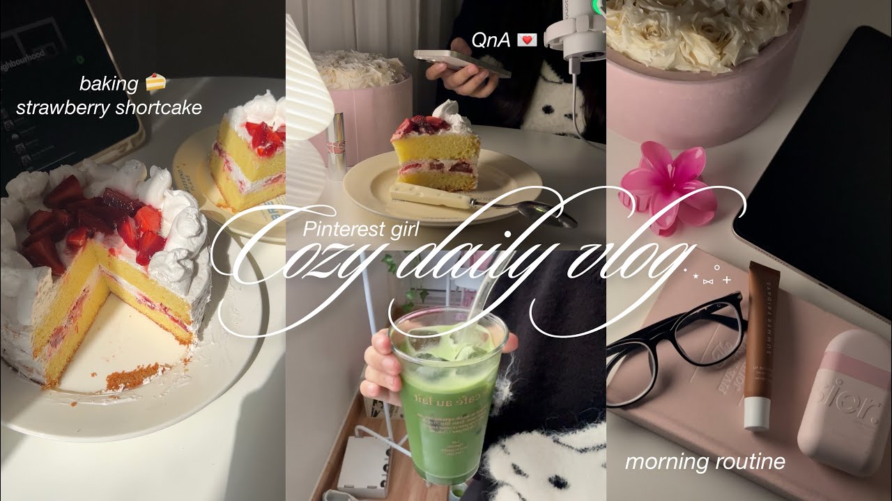 daily vlog 🍰 answering your questions, baking, morning routine, grwm, cozy vlog aesthetic