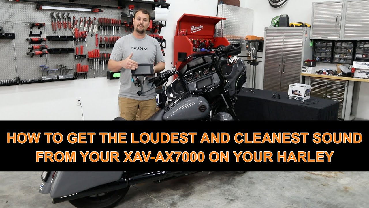 HOW TO GET THE LOUDEST AND CLEANEST SOUND FROM YOUR SONY XAV-AX7000 ON YOUR HARLEY!!