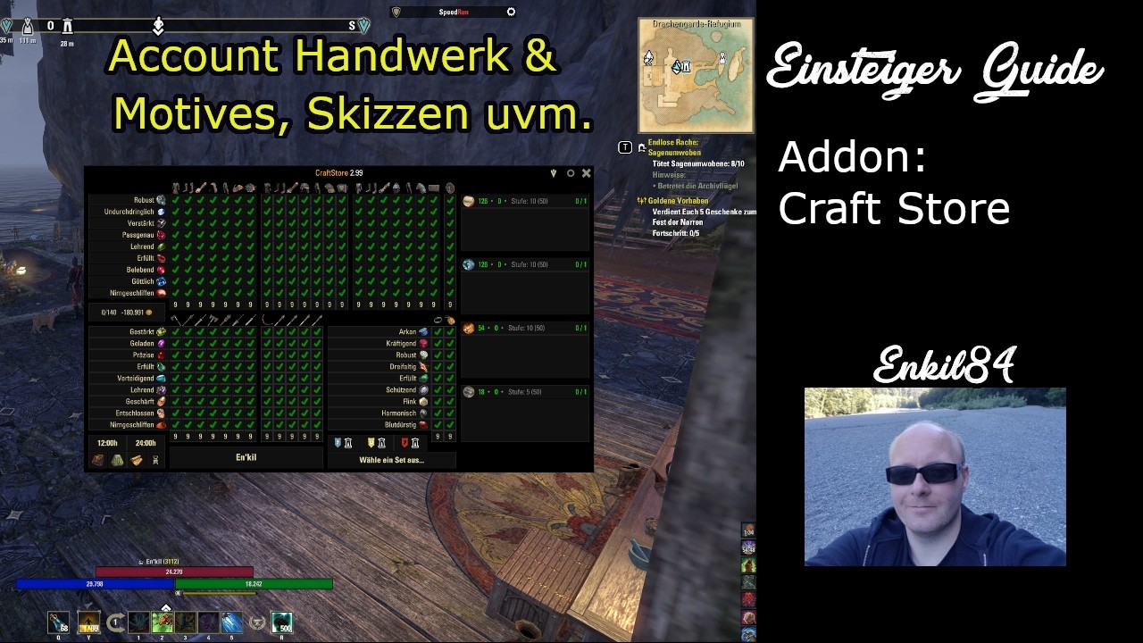 CraftStore ESO Addon Guide – Installation, Einstellungen & Demo (Deutsch)
