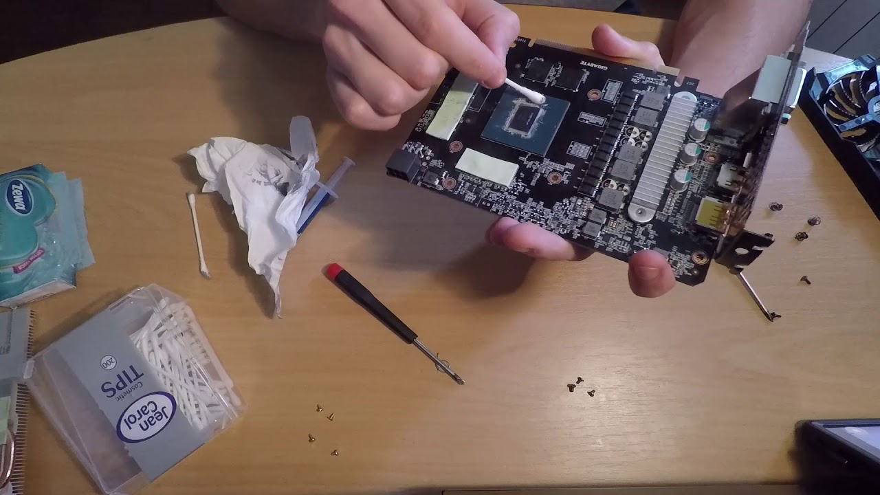 Gigabyte GTX 1060 6gb dissasembly and thermal paste replacement