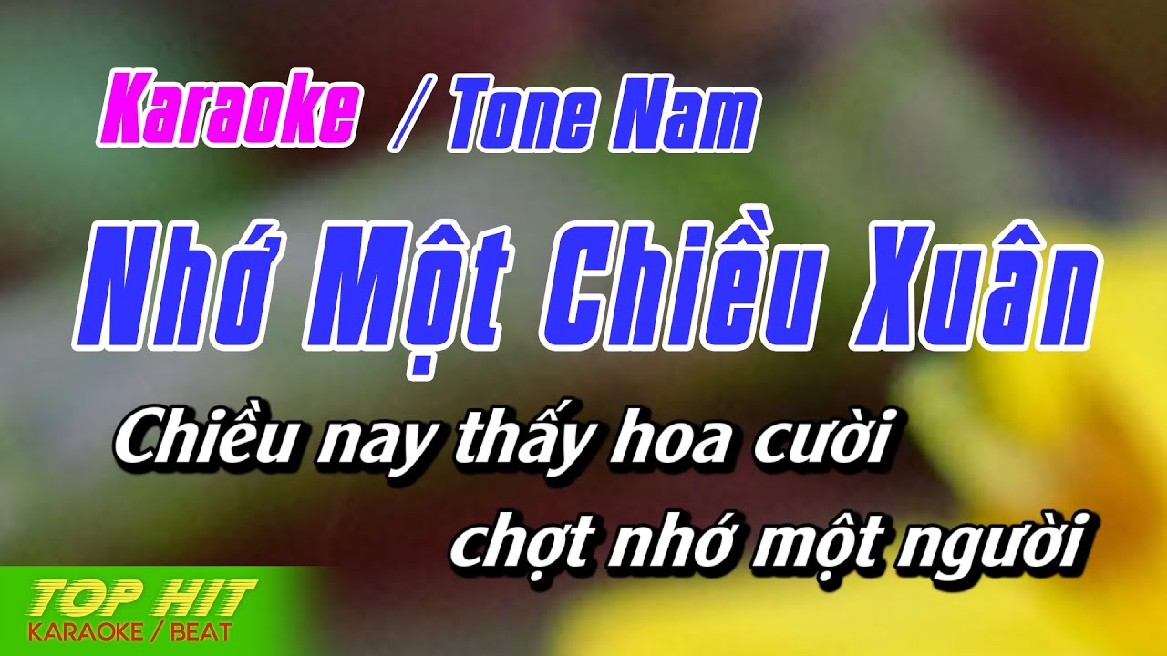 Nhớ Một Chiều Xuân Karaoke Tone Nam | Nhạc Sống Dễ Hát TOP HIT KARAOKE
