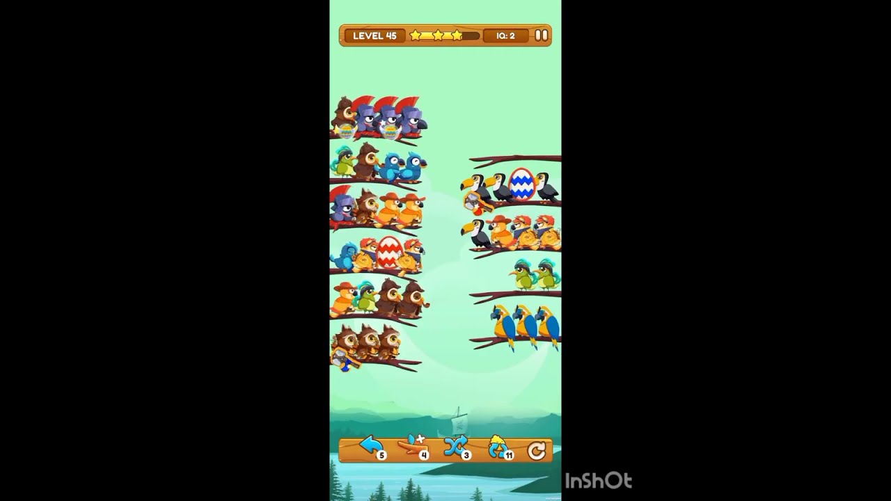 Bird Sort 2 Color Puzzle Level 45 Solution Step By Step Easy Walkthrough