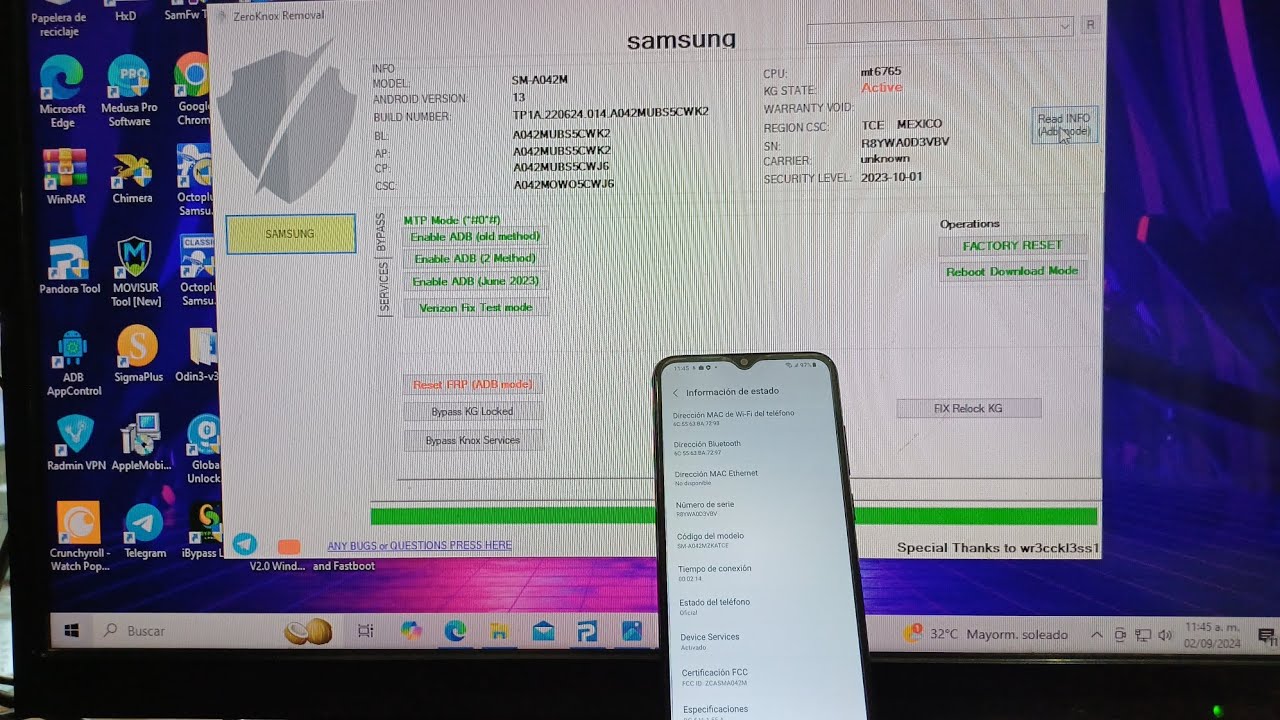 REMOVER KG LOCKED SAMSUNG GRATIS 2024 POR ADB QR ZERO KNOX 🔥
