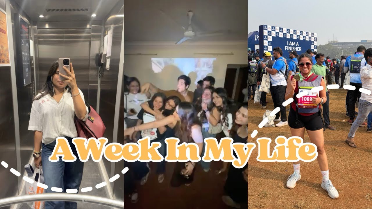 A Week in My Life | Office Days, Party with Friends, weekend at Home & Running the Tata Mumbai