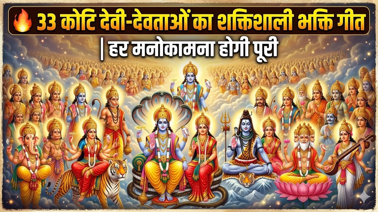 🔥 33 कोटि देवी-देवताओं का शक्तिशाली भक्ति गीत | हर मनोकामना होगी पूरी 🙏 Sampurna Devi-Devata Kripa