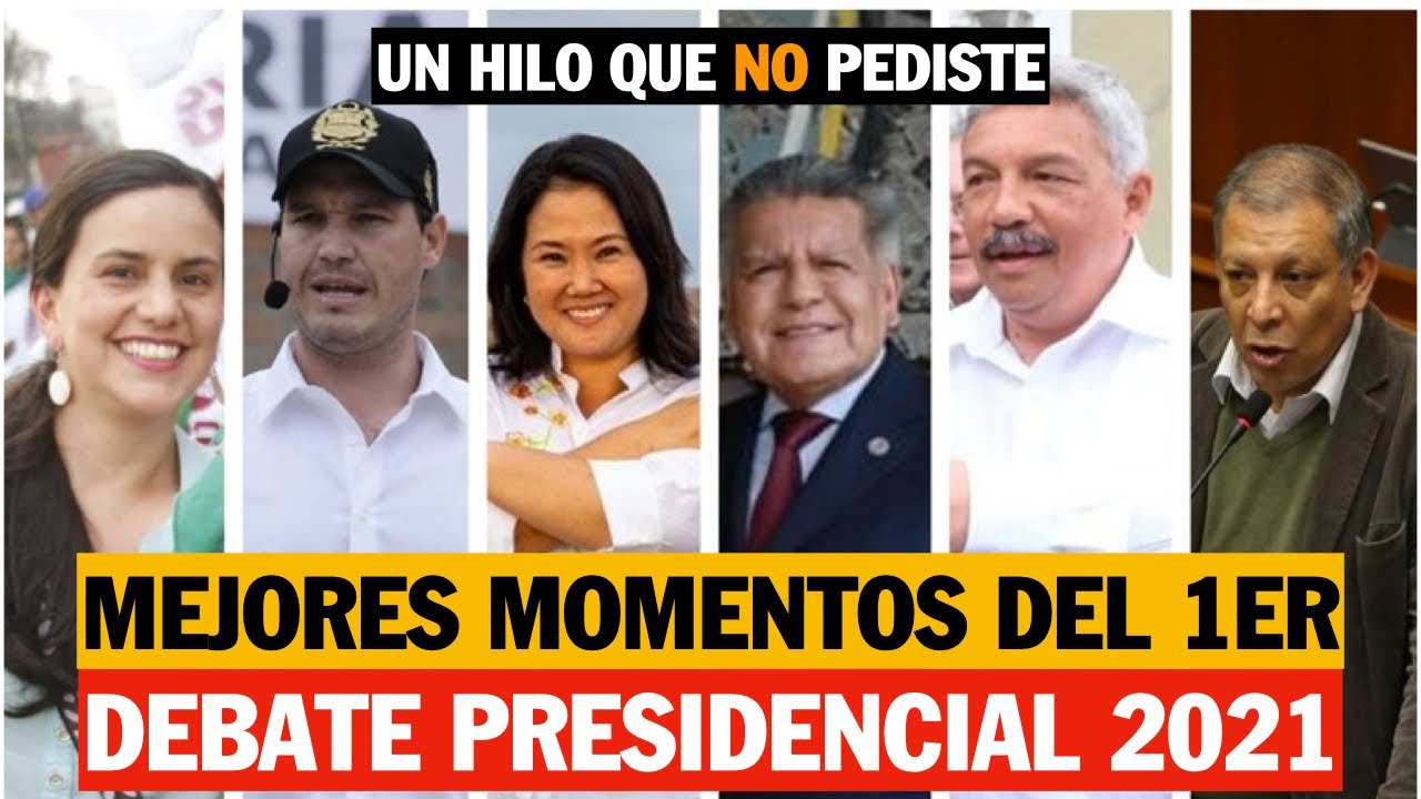 MOMENTOS DEL 1ER DEBATE PRESIDENCIAL(JNE) 2021