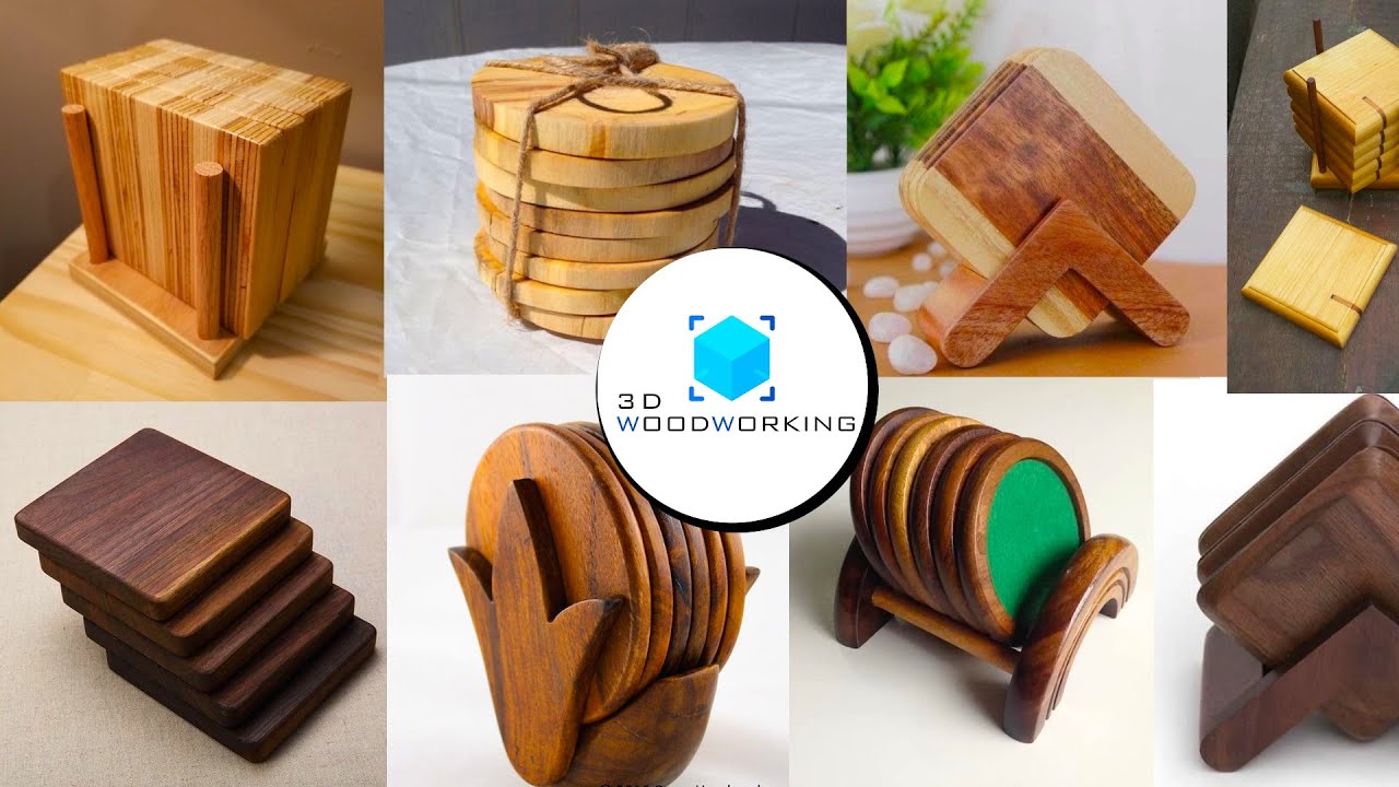 🍷 Build Unique Coasters! 🌟 30 Creative Woodworking DIY Ideas #homedecor #woodworkingadvice