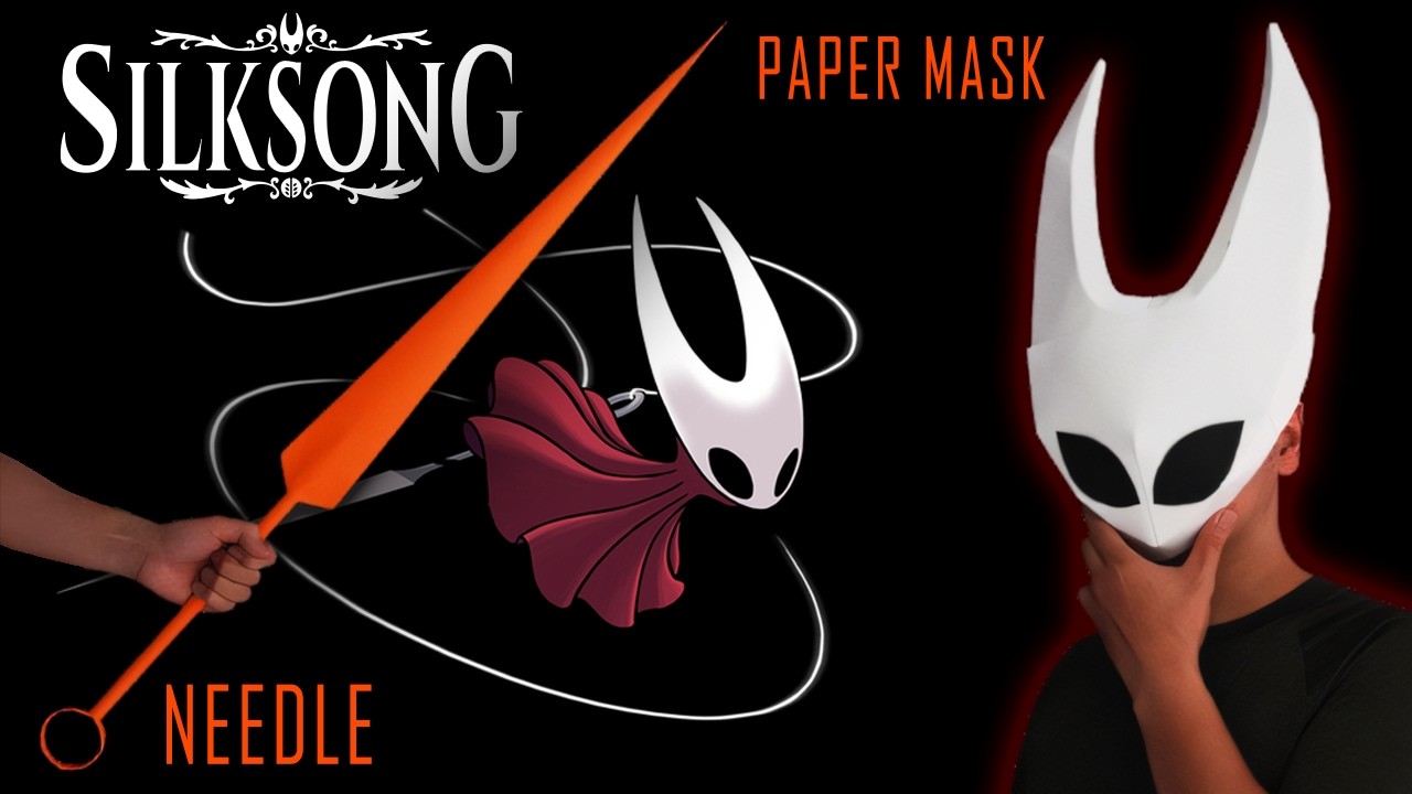 DIY Hollow Knight SILKSONG Hornet NEEDLE & MASK for Halloween 【FREE TEMPLATE】