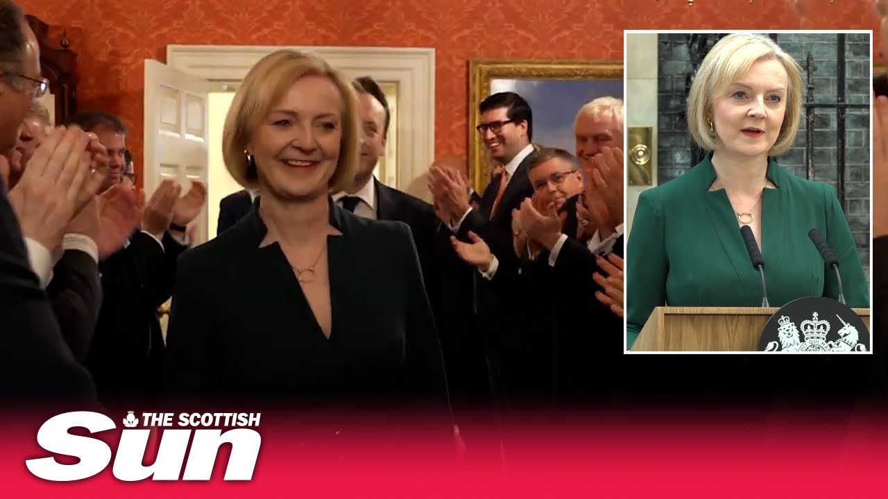 Moment Liz Truss is clapped out of Number 10 for last time to give final address