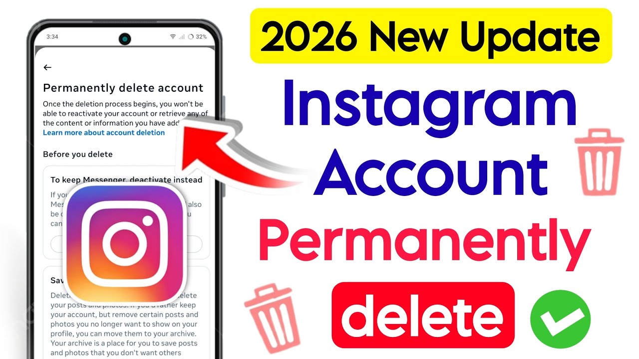 how to delete instagram id permanently 2026 | instagram id delete kaise kare hamesha ke liye