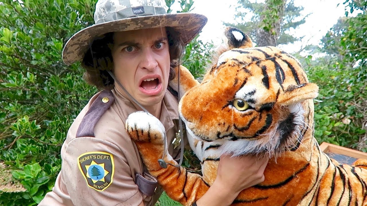 Ranger Boy Vs Tiger In Real Life Funny Jungle Play Time Movie!