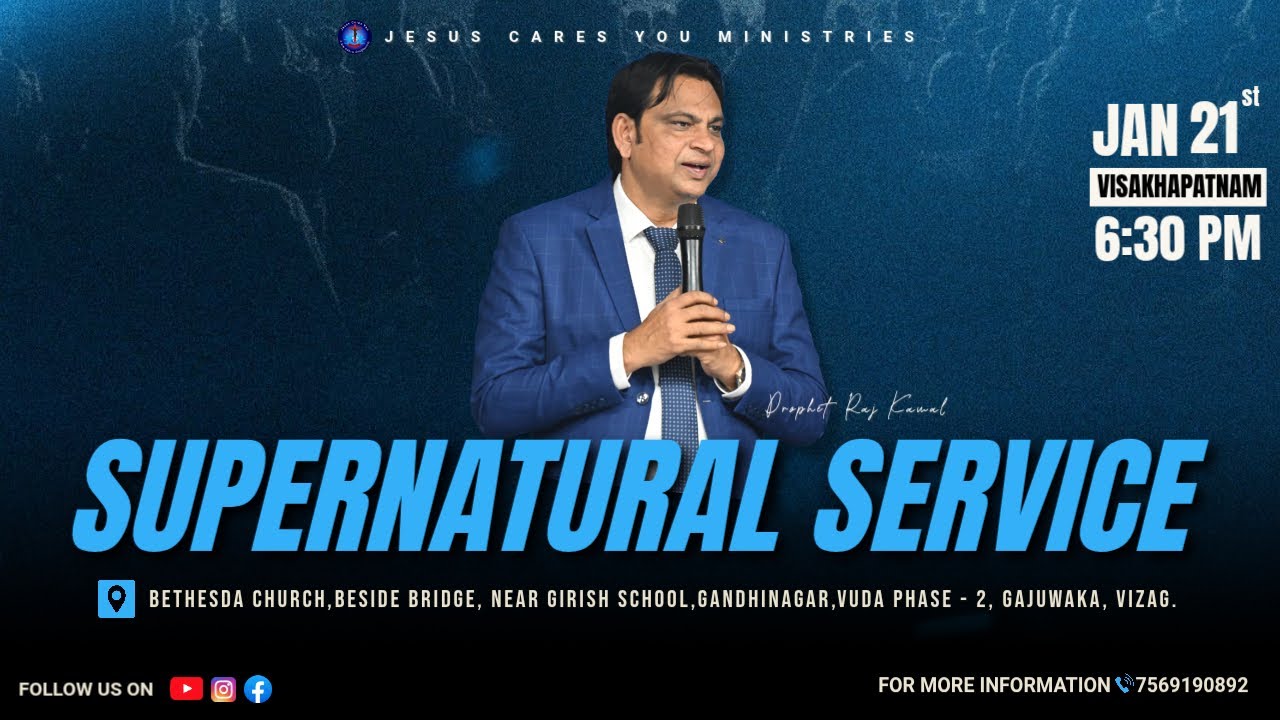 Supernatural Service | 21-01-2026 | Prophet Raj kamal | VIZAG | #jcym #gospel