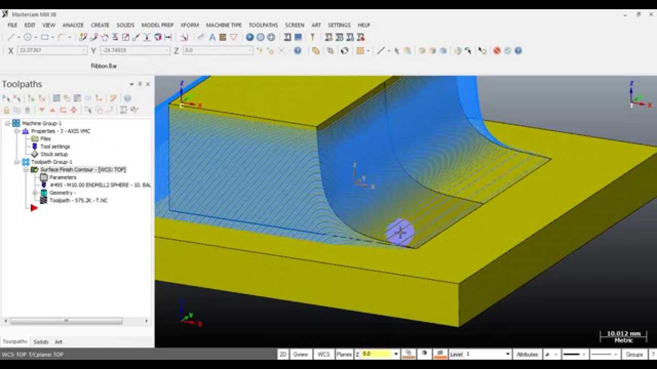 MASTERCAM TIP: ADJUST STEP OVER IN SHALLOW AREA - SURFACE FINISH CONTOUR