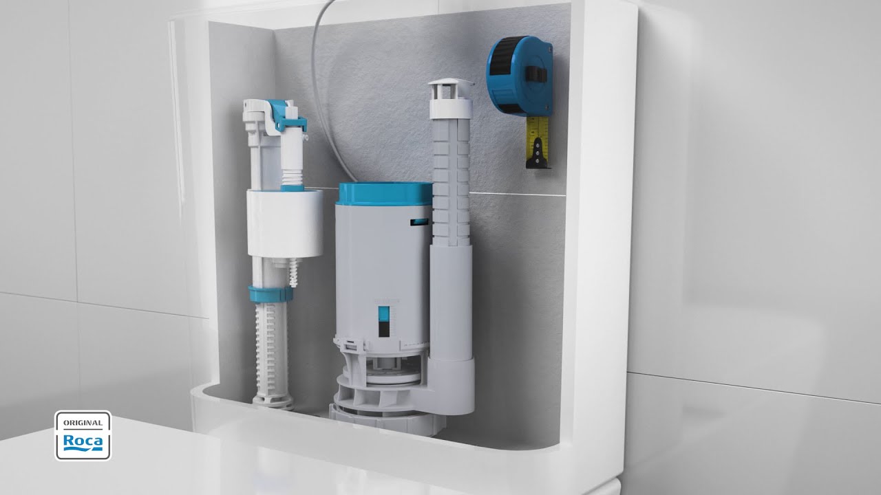 How to install Dual flush cable mechanism PLUS  with bottom inlet, push button & fixation kit | Roca