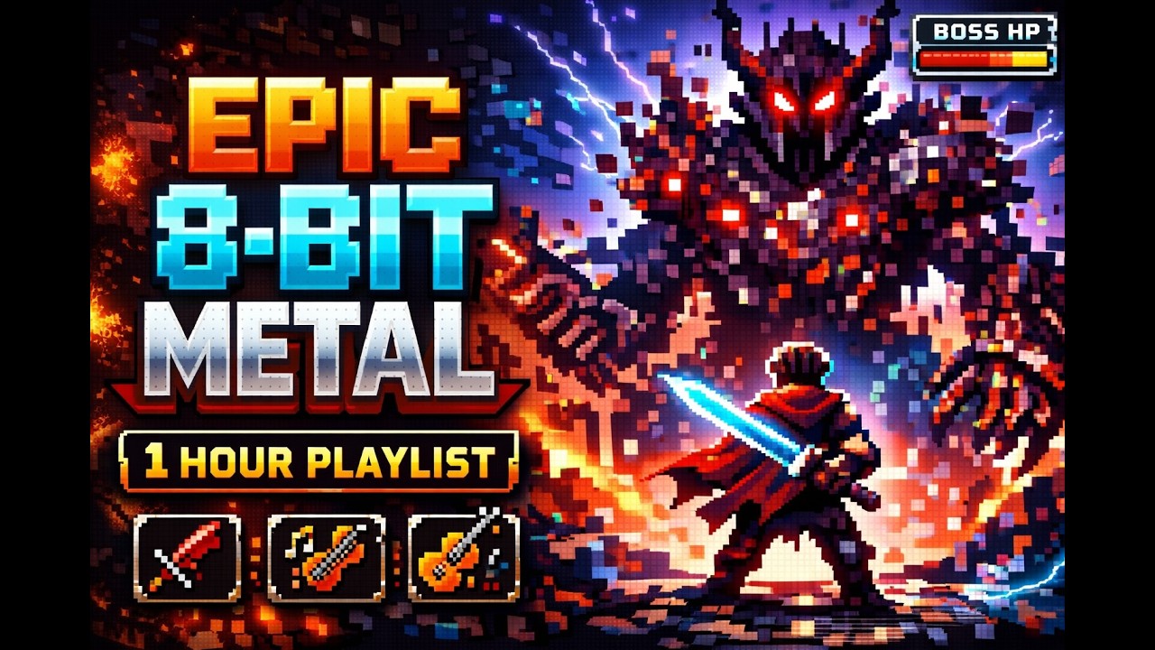 8-Bit Metal Playlist 🎮🔥 | EPIC Chiptune + Violin Adventure (1 Hour Retro Gaming Soundtrack)