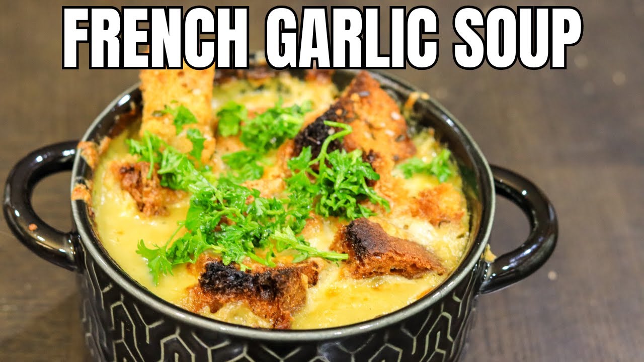 French Garlic Soup Gratinée — Creamy, Cheesy & Over-the-Top Delicious