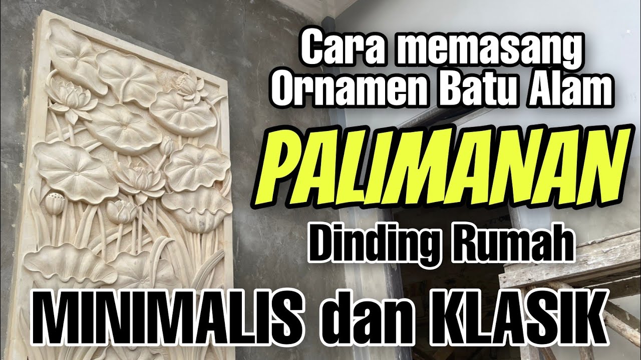 Cara memasang Ornamen Batu Alam Palimanan Motif Jogja