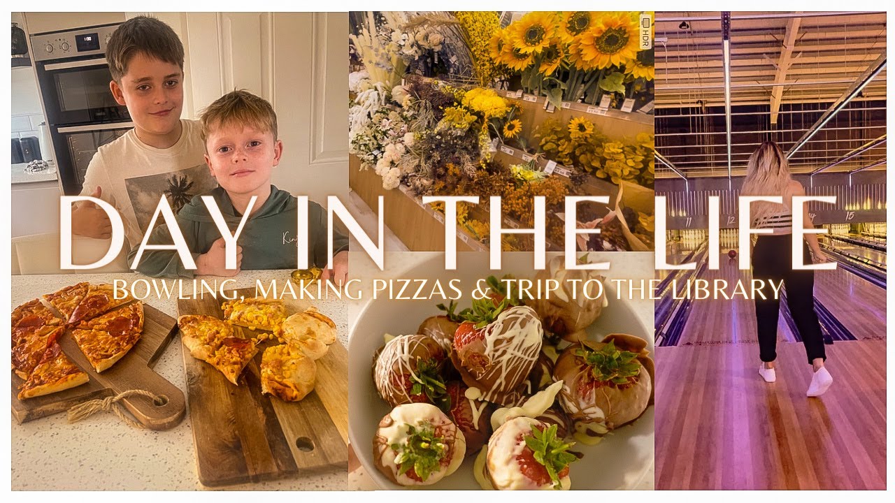 DAY IN THE LIFE - Bowling, *new in* dunelm, & making pizzas | SINGLE MUM OF 3 VLOG
