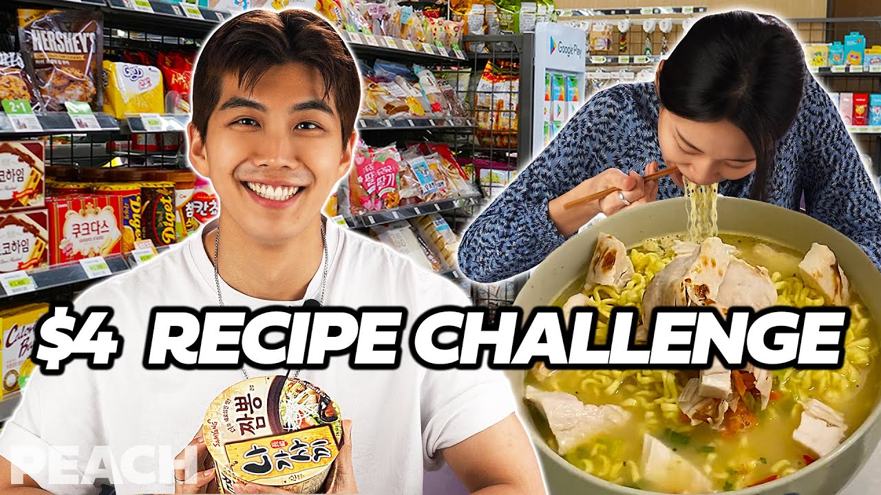 Koreans' Gourmet Recipe With Only $4! [Cooking Challenge] | Peach Korea