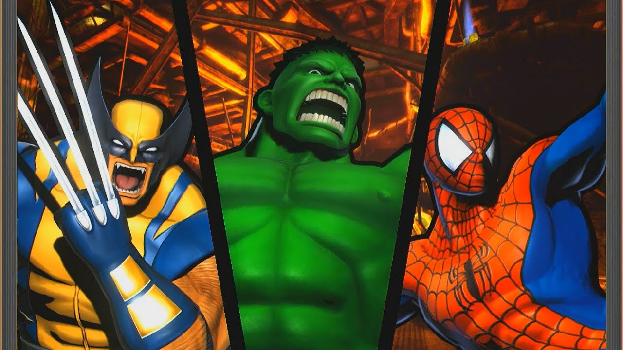 Ultimate Marvel против Capcom 3 Халк Росомаха Человек-паук аркадный режим
