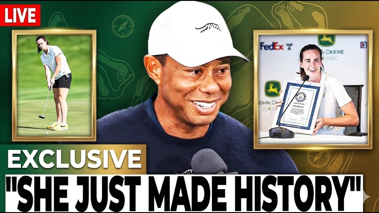Tiger Woods’ EPIC Reaction to Caitlin Clark’s Guinness World Record Moment!